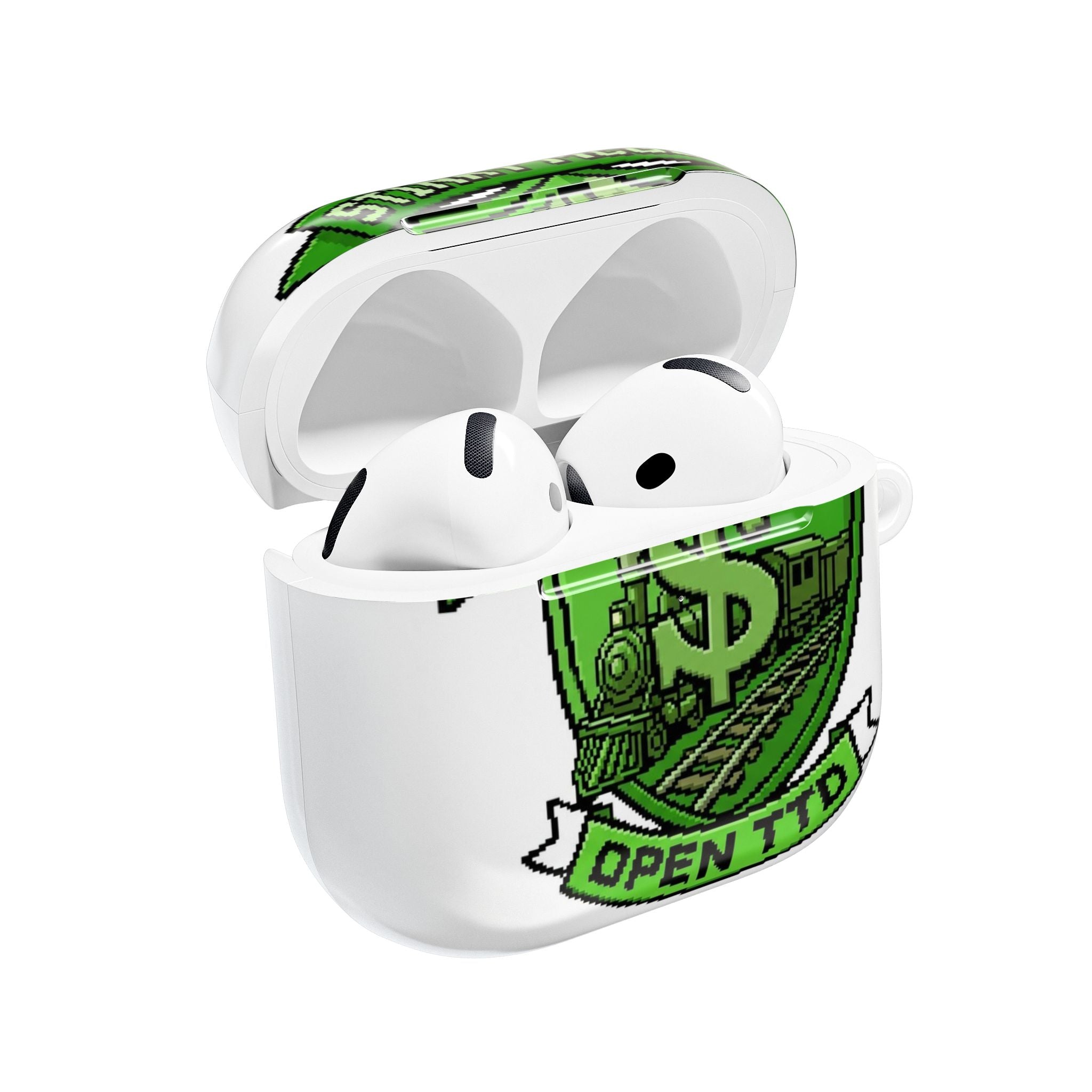 AirPods Case — "Stinky McGee" Green Train Logo Protective Case