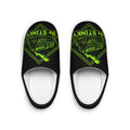 Stinky Men's Indoor Slippers — Neon Green 'Be Stinky' Skate Van Graphic