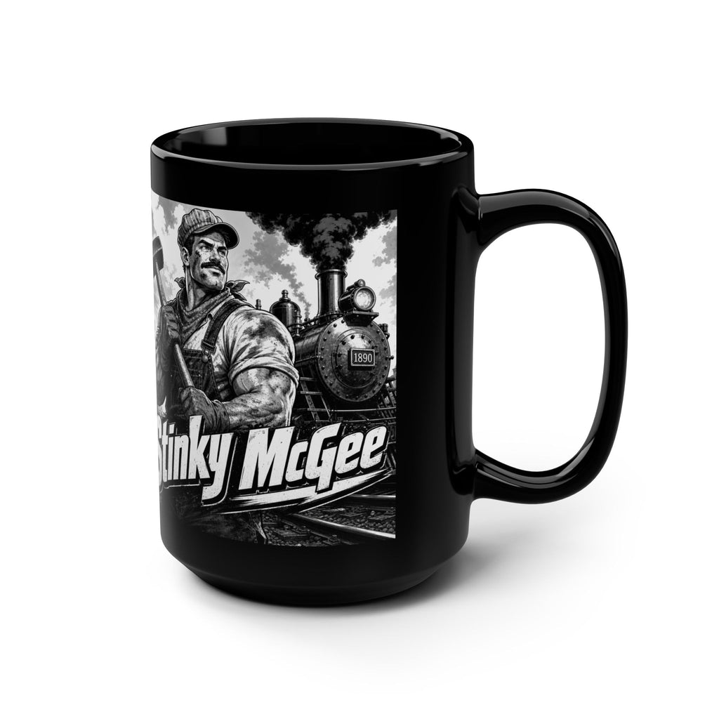 Stinky McGee Vintage Steamworker Black 15oz Mug