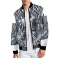 NewStinkyLogoBlackAndWhite Men's Bomber Jacket (Model H65)