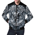 NewStinkyLogoBlackAndWhite All Over Print Bomber Jacket for Men White