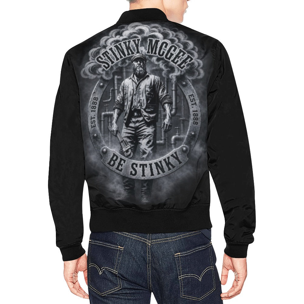 NewStinkyPlumbing All Over Print Bomber Jacket for Men (Model H19)