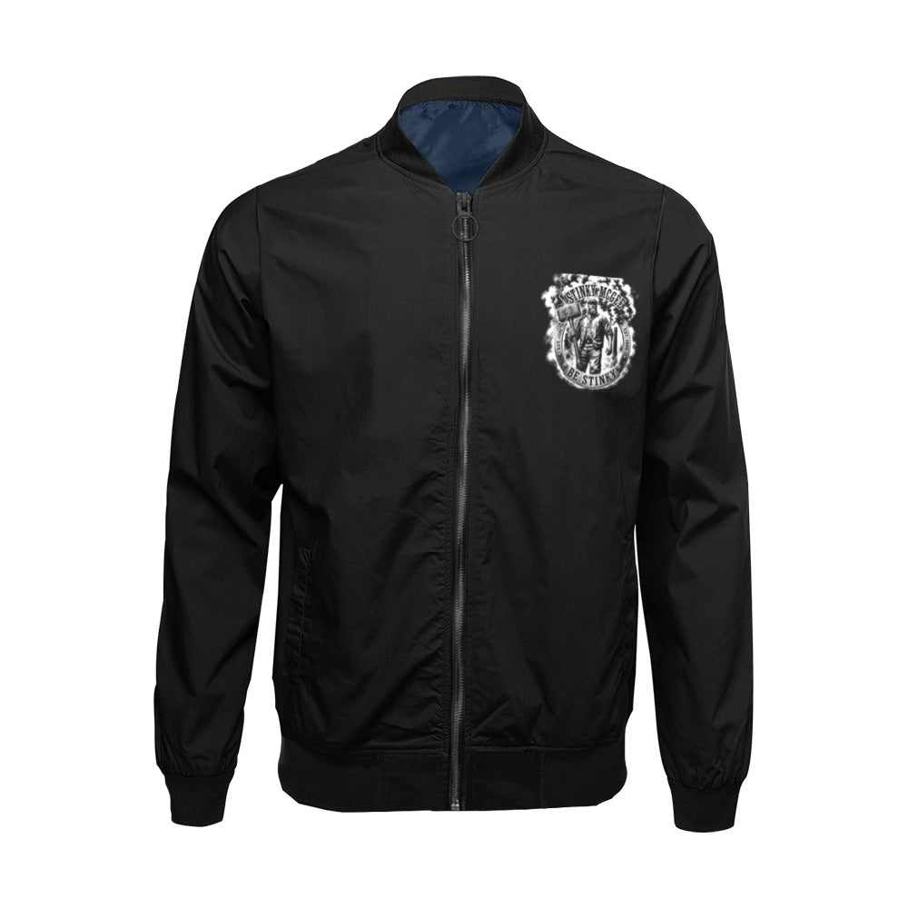 NewStinkyLogoBlackandWhite2 All Over Print Bomber Jacket for Men (Model H19)